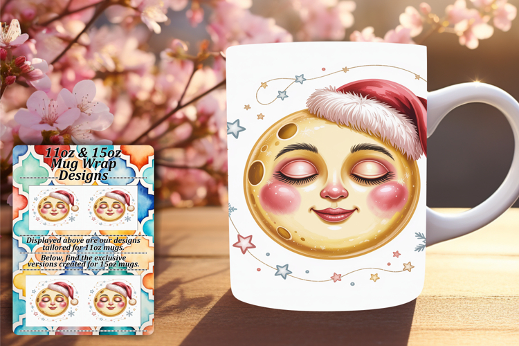 Trendy 11oz Mug Wrap Png Artwork , Cute Christmas