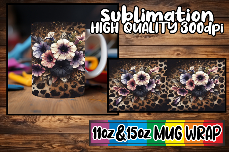 Magical moments 11oz 15oz sublimation wrap, Leopard Prints