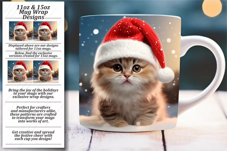 Colorful Holiday Festivities: Sublimation Mug Design