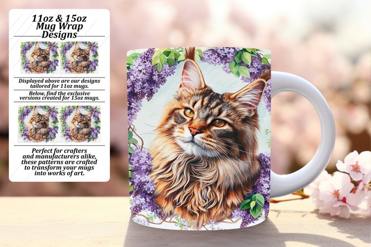 Euphoric Cat Mug Wrap Sublimation