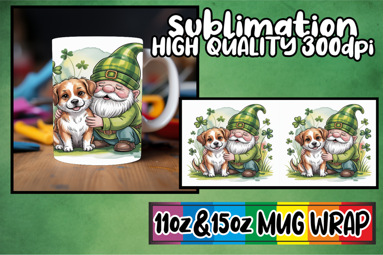 Blissful moments 11oz 15oz sublimation wrap, St Patricks
