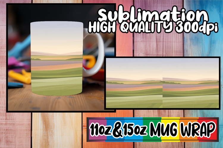 Cheerful skies 11oz 15oz sublimation wrap, Spring