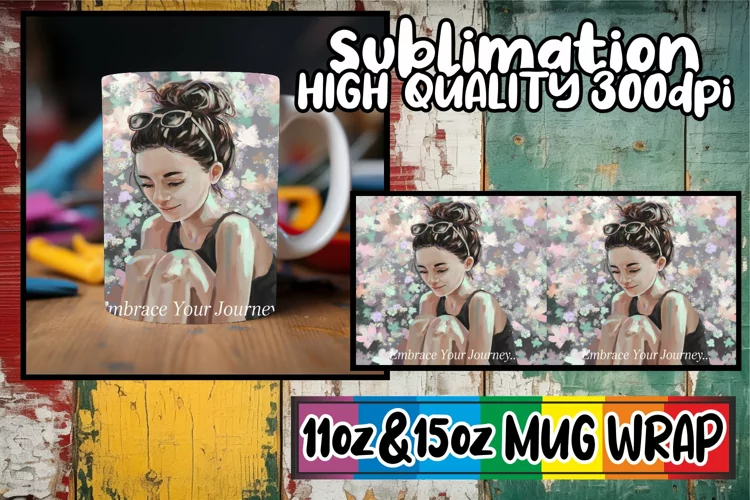 Splendid days sublimation mug wrap, Woman