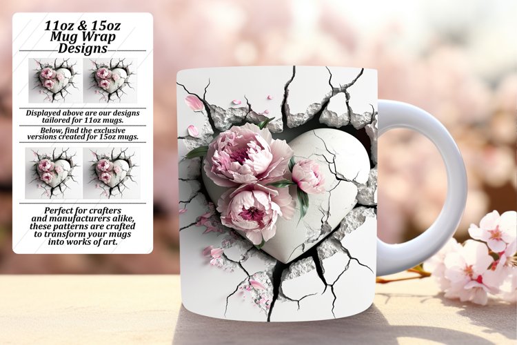 Spring Affection: 3D Mug Wrap Art