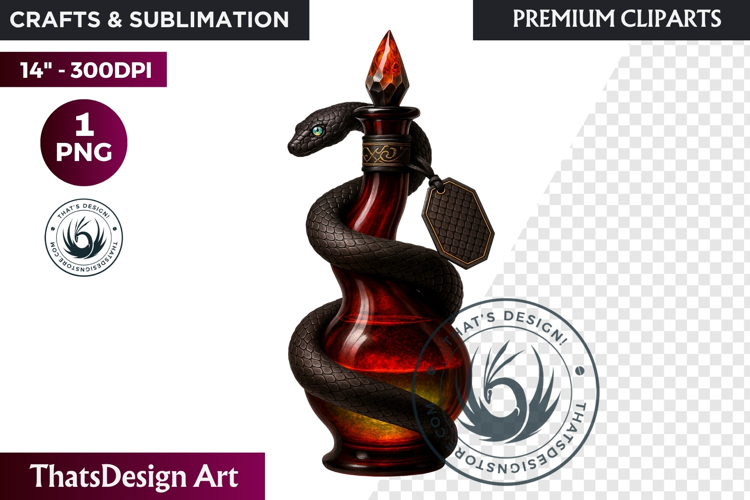 Magical Potion Bottles PNG, Fantasy Witchcraft Clipart witch