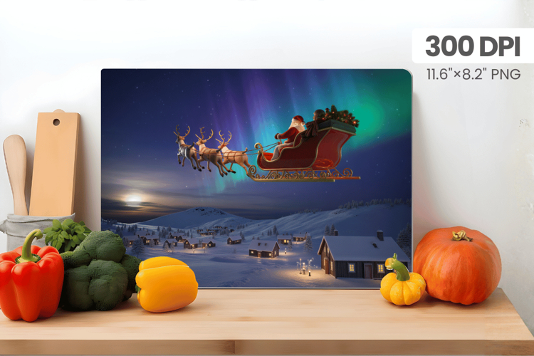 Winter Christmas Wonderland Cutting Board PNG Sublimation