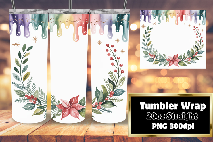 CHARMING 20oz PNG Tumbler Wrap , Christmas