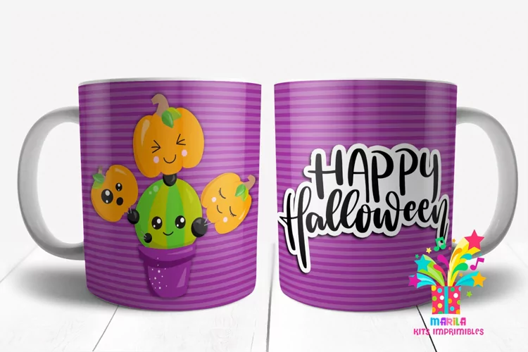 Happy Halloween Mug Sublimation / halloween Mug Wrap #8