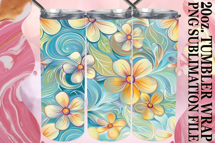 Blossom Burst Bonanza Tumbler Wrap, Vibrant Beauty