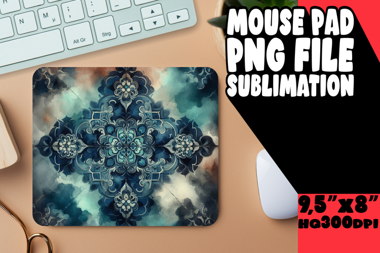 Sweet Desk Mat Sublimation Style, Watercolor Patter