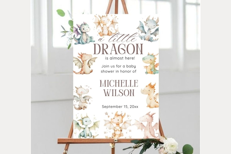 Baby Shower Welcome Sign Template 254 example image 1