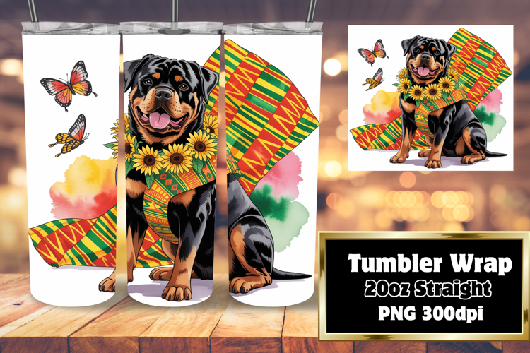 Bespoke 20oz Tumbler Artwork , Cute Dog