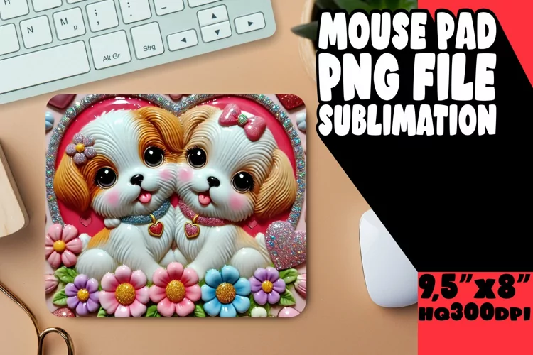 Sweet Mouse Pad Sublimation Ideas, Cupid