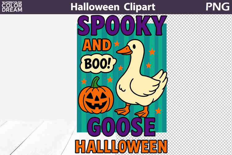 Spooky Goose Halloween | Cute Hot DTF Transfer Print Design