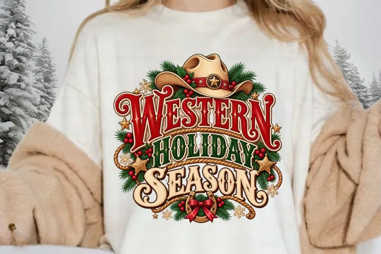 Western Holiday Season Cowboy Hat PNG - Country Christmas