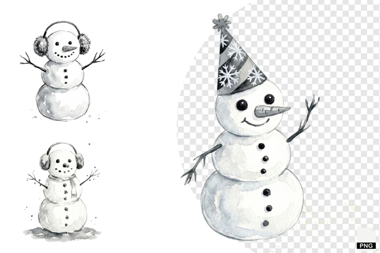 Snowman Party Clipart
