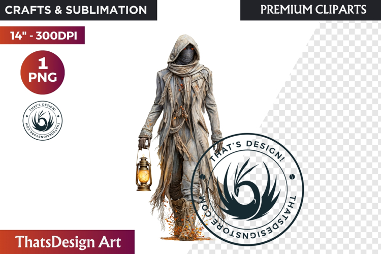 Fantasy Autumn Guardian - Epic Fall Character Clipart PNG