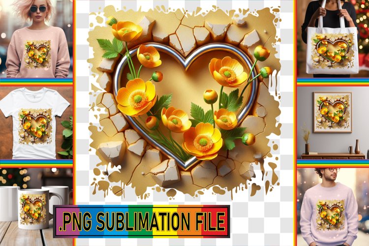 Timeless PNG TSHIRT Magic, 3D Heart