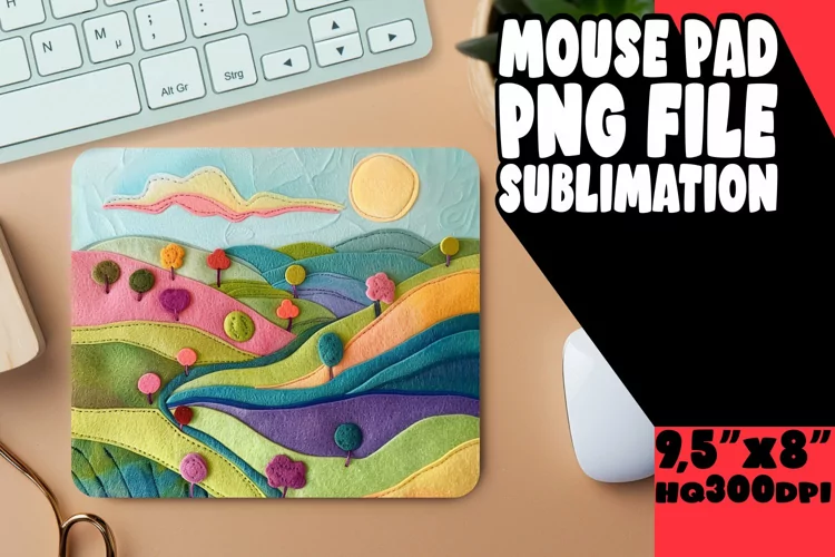 Invigorating 3D Summer Landscape Mouse Pad
