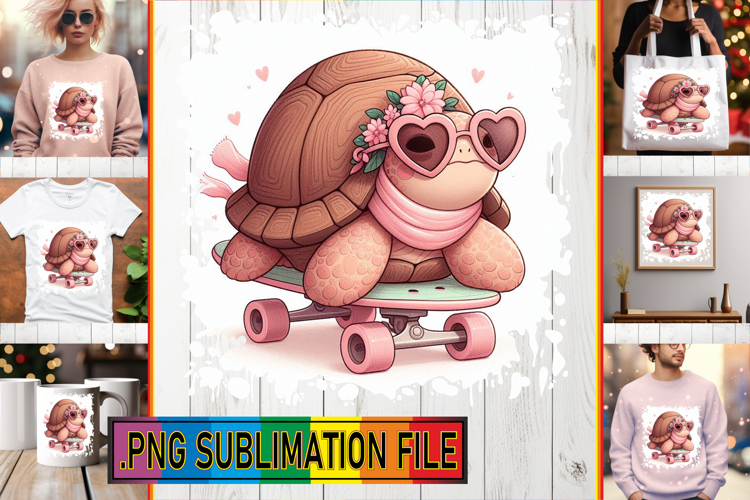 Elegant PNG Designs for TSHIRTS, Turtle