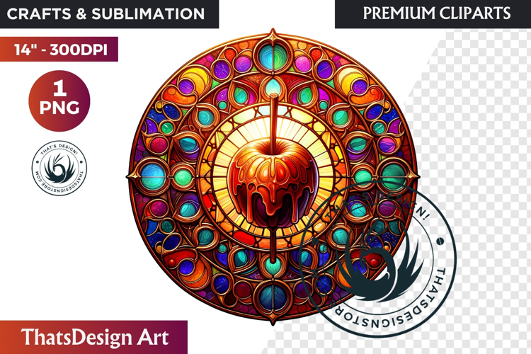 Autumn Stained Glass PNG, Fall Thanksgiving Pumpkin clipart