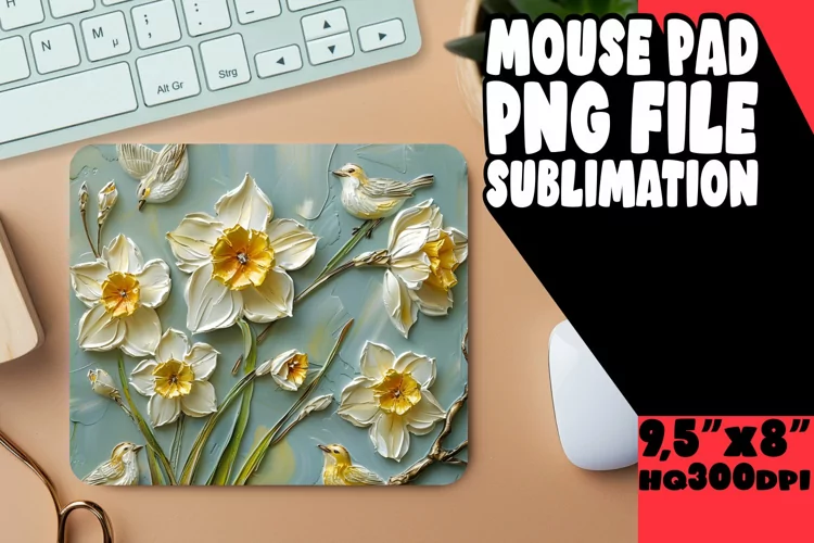 Dynamic Spring Bouquet Sublimation Mouse Pad