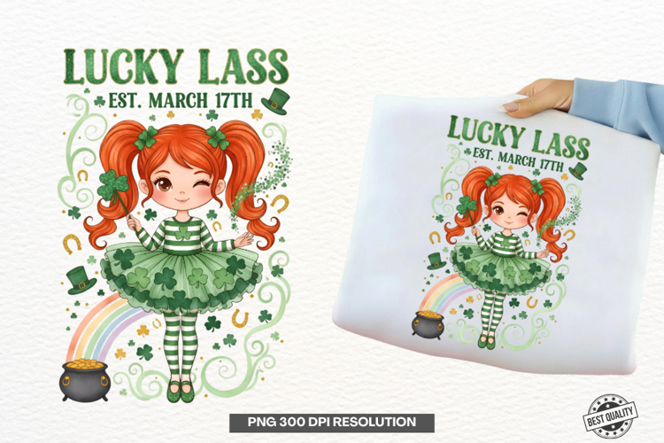 St Ptrick Day Girl Png Sublimation