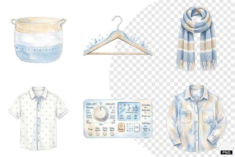 Cozy Laundry Time Clipart