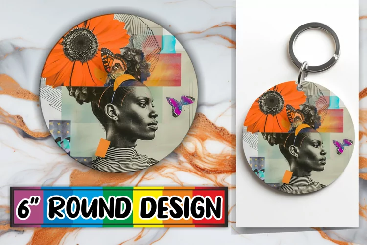 Artistic Wrap Black Woman Tumbler Abstract Sublimation PNG