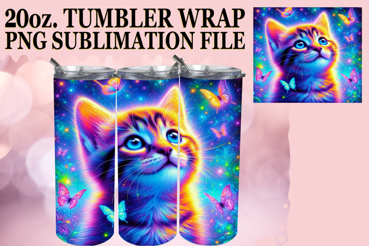 Cozy dreams 20oz tumbler wrap, Cat