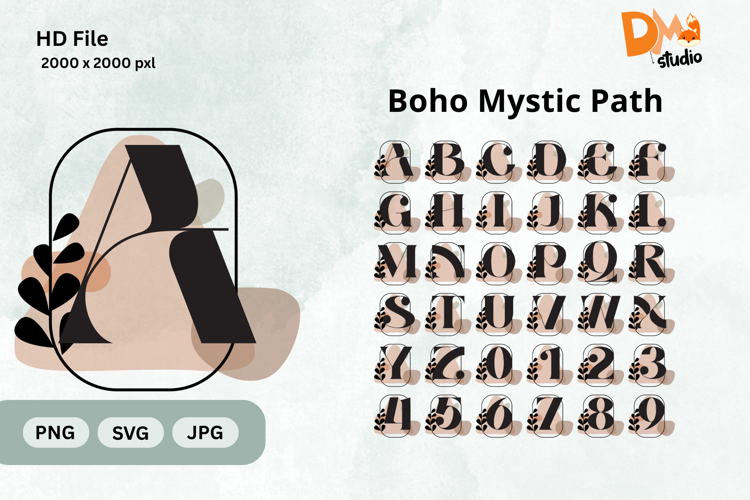 Boho Mystic Path Monogram