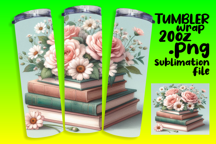 20oz Tumbler Graphic for DIY , Books