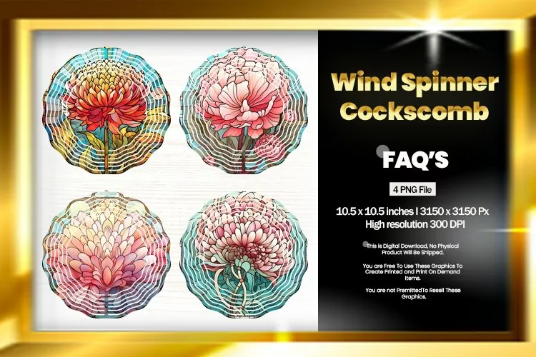 Cockscomb Wind Spinner Sublimation - 04 Variations