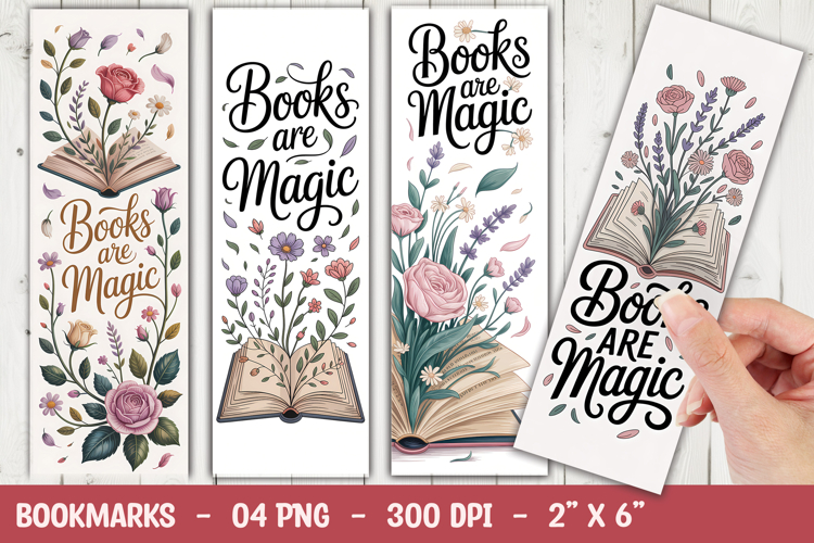 Books Are Magic Bookmark Sublimation