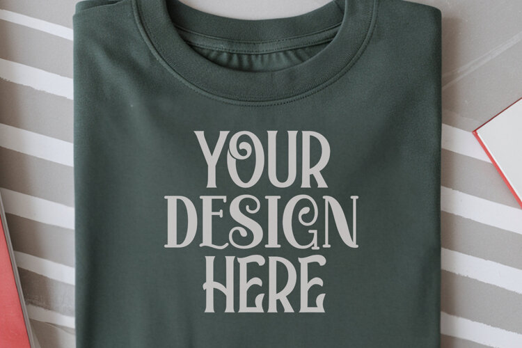 Moss Comfort Colors 1717 Christmas Mockup, CC 1717 example image 1