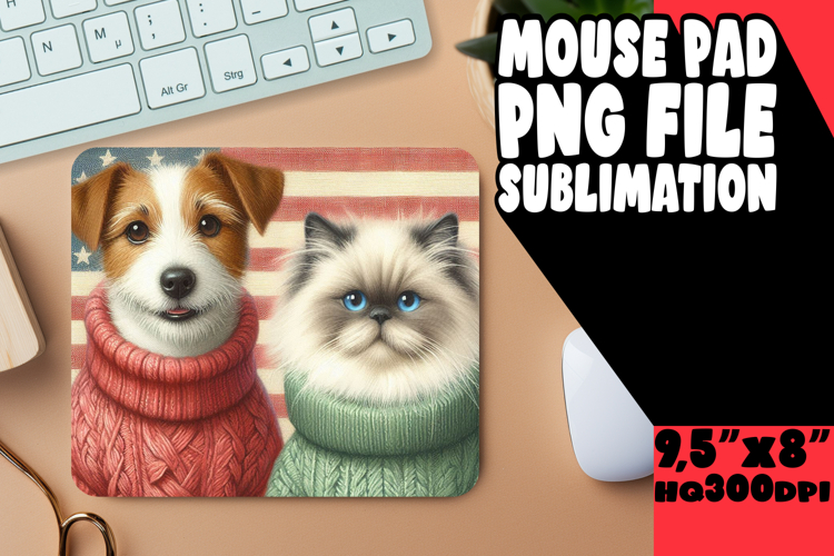 Timeless desk PAD Classic Design, Dog and cat