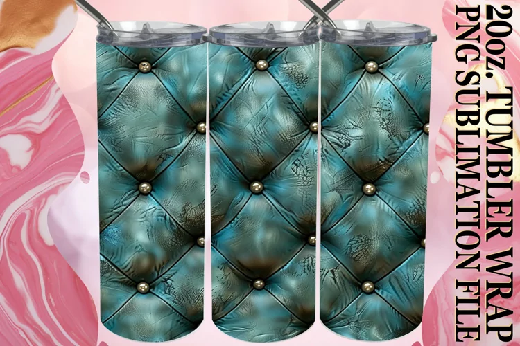 3D Quilted Texture Tumbler Design, 20oz