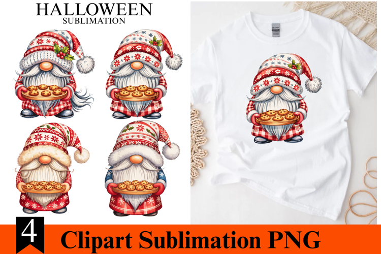 4 Christmas Gnome Clipart PNG | Merry Christmas Png