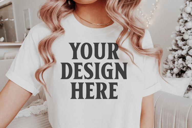 Ivory Christmas Comfort Colors 1717 Mockups, CC 1717 m