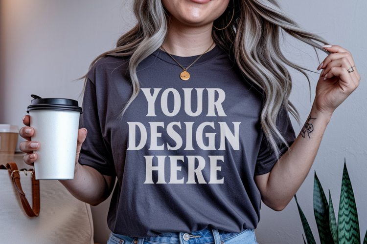 Pepper Comfort Colors 1717 Christmas Shirt Mockup, Coz