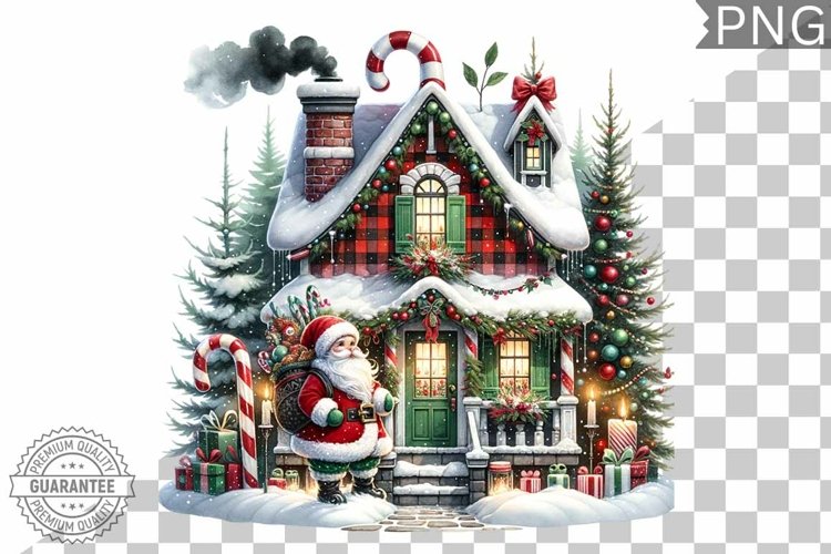 Christmas Santa Sublimation - Clipart PNG Design example image 1