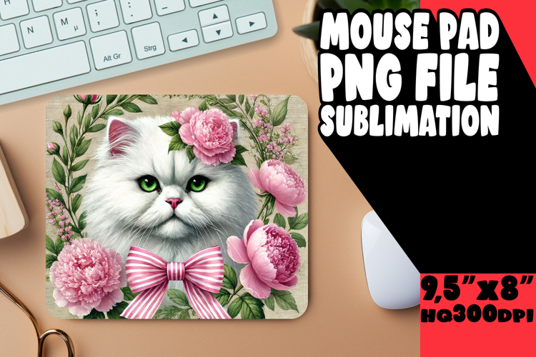 VIBRANT mouse MAT Innovative Design, Cute Cat example image 1