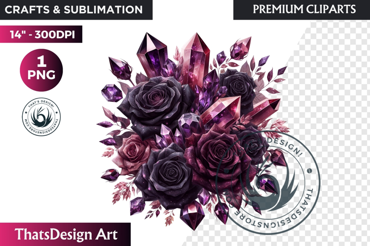 Dark flowers, wedding Florals PNG, Dark Romance Clipart