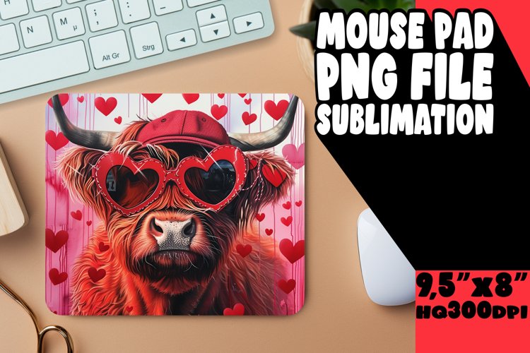 Romantic Heart Cow Sublimation