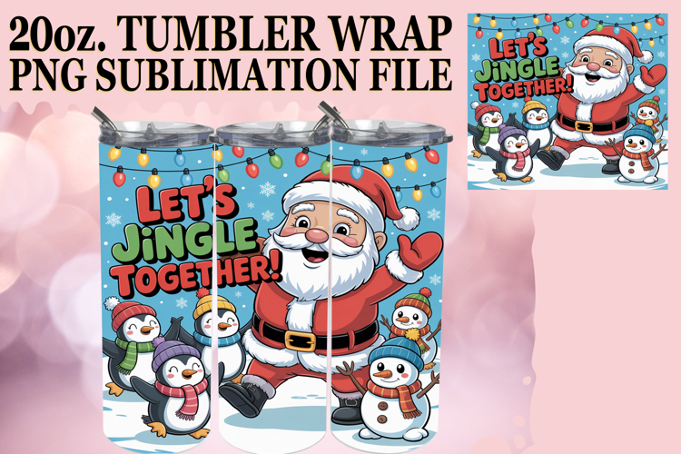 BREATHTAKING SUNSETS 20oz TUMBLER WRAP, Funny Santa