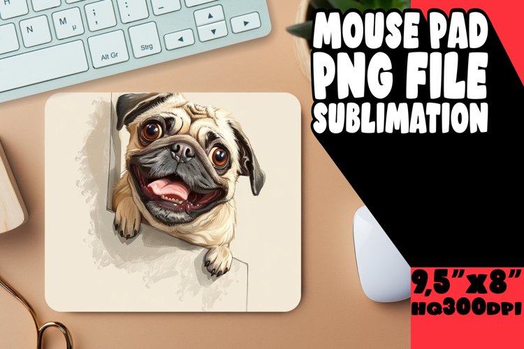 Dog Lovers Whimsical Joy Sublimation Mousepad PNG
