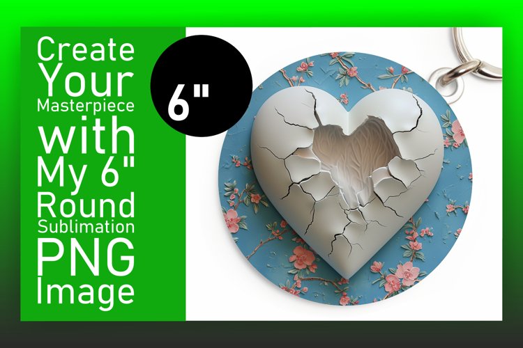 Car Coaster Elegance: 3D Heart Sublimation
