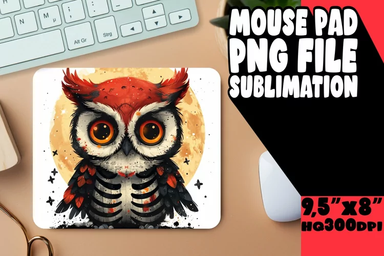 Spring Owl Mouse Pad