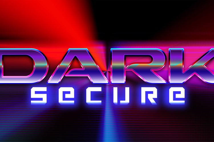 Old School 80s dark secure retro futuristic shiny metallic