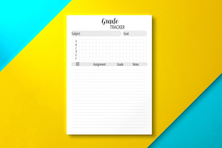 Student Grade Tracker Template, KDP INTERIOR example image 1